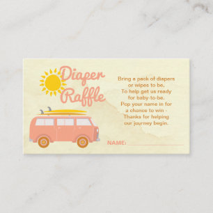 Roze Baby on board Luiers Raffle Kaart