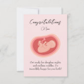 Roze Baby op de weg Felicitatiekaart (Voorkant)