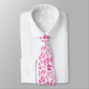 Roze Baby roet Prints Stropdas