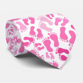 Roze Baby roet Prints Stropdas (Opgerold)