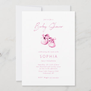 Roze baby schoenen fijn Baby shower Kaart
