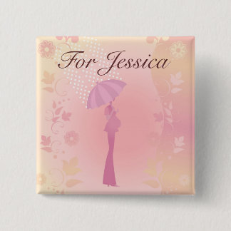 Roze Baby shower Aangepaste Button