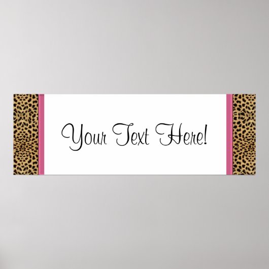 Roze Baby shower Banner Poster (Voorkant)