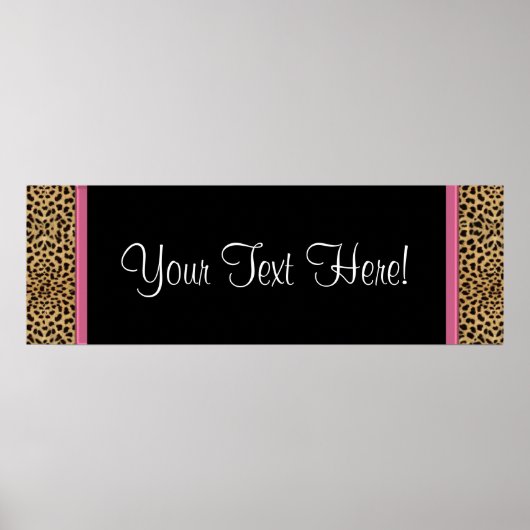 Roze Baby shower Banner Poster (Voorkant)