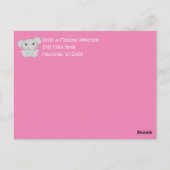 Roze Baby shower Briefkaart (Achterkant)