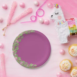 Roze baby shower bruiloft gewoon op maat papieren bordje