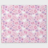 Roze Baby shower Cadeaupapier (Vlak)