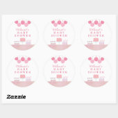 Roze Baby shower Dessert Table Label Label sticker (Vel)