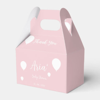 Roze baby shower favor doosjes