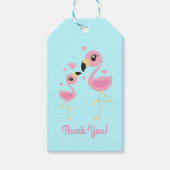 Roze Baby shower Flamingo Cadeaulabel (Voorkant)