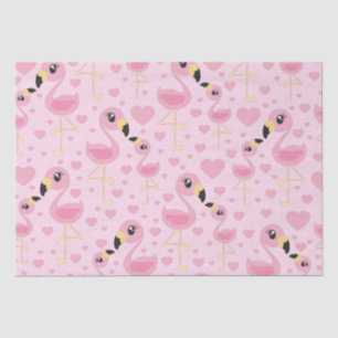 Roze Baby shower Flamingo Tissuepapier