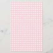 Roze Baby shower Gingham raad het prijsspel (Achterkant)