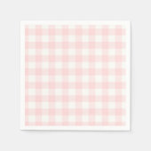 Roze Baby shower Gingham Servet (Voorkant)