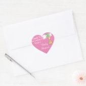 Roze baby shower giraffe bedankt stickers (Envelop)