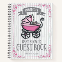 Roze Baby shower Guest Book