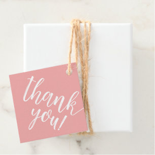 Roze Baby shower hand met letters Hartelijk dank Bedankjes Labels