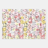 Roze baby shower inpakpapier vel (Voorkant 2)