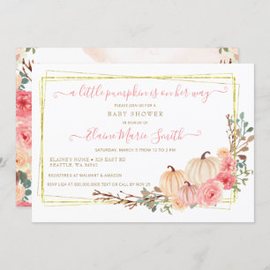 roze baby shower inv kaart