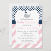 Roze Baby shower Kaart (Voorkant)