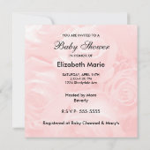 Roze Baby shower Kaart (Achterkant)