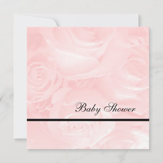 Roze Baby shower Kaart (Voorkant)