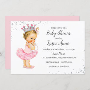 Roze Baby shower Kaart