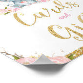 Roze Baby shower Kaarten flessenbord Poster (Hoek)