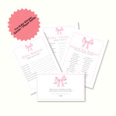 Roze Baby Shower Luiers Raffle Kaart – Printbare Visitekaartje