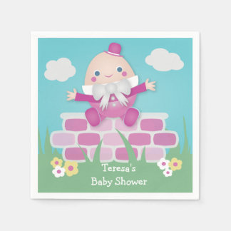 Roze Baby shower met pompoffout Servet