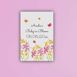 Roze Baby Shower Ontvangst voor de Kleine Wilde Bl Poster