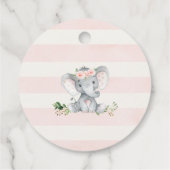 Roze Baby shower Pop Bedankjes Labels (Achterkant)