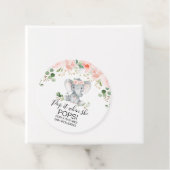 Roze Baby shower Pop Bedankjes Labels (In situ)