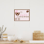 Roze Baby shower Poster (Keuken)
