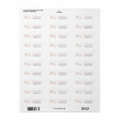 Roze Baby shower retourneert label (Full Sheet)