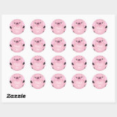 Roze Baby shower Ronde Sticker (Vel)