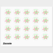 Roze Baby shower Ronde Sticker (Vel)