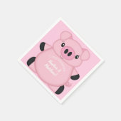 Roze Baby shower Servet (Hoek)