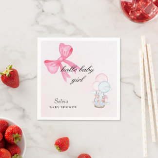 Roze baby shower servet ontwerp
