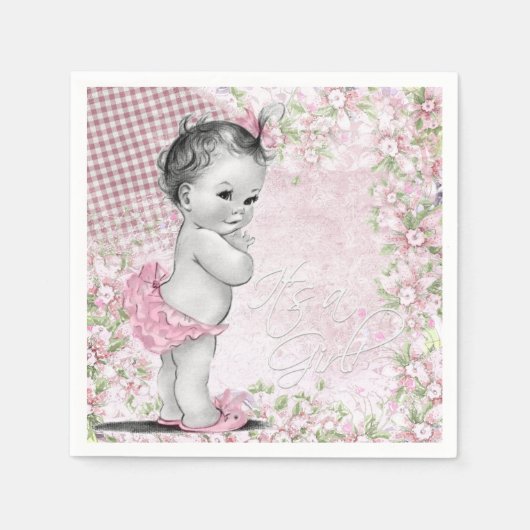  Roze Baby shower Servetten (Voorkant)