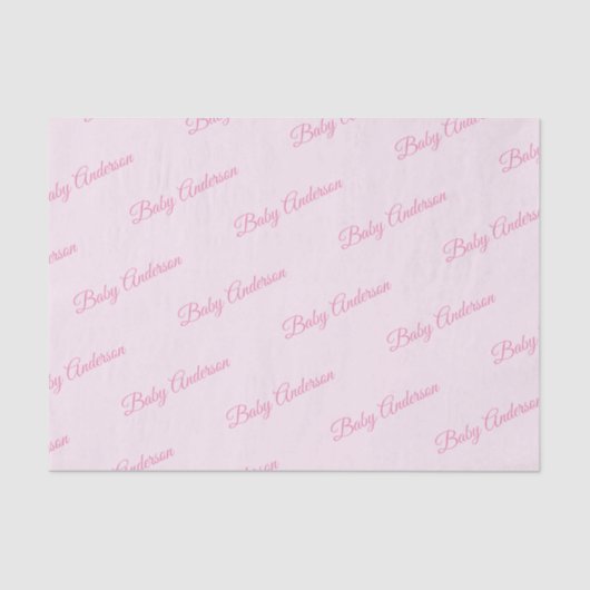  roze Baby shower tissue papier (Voorkant)