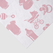 Roze Baby shower Tissuepapier (Detail)