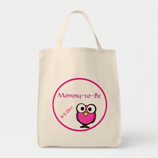 Roze Baby shower Tote Bag (Voorkant)