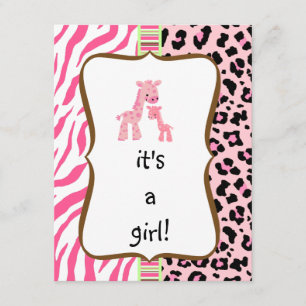 roze baby shower - uitnodiging