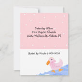 Roze Baby shower Uitnodiging (Achterkant)