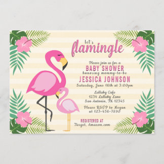 Roze Baby shower Uitnodiging