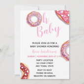 Roze Baby shower Uitnodiging (Voorkant)
