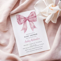 Roze Baby shower Uitnodiging