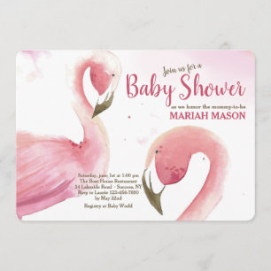 Roze Baby shower Uitnodiging
