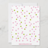 Roze Baby shower Uitnodiging (Achterkant)