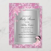  Roze Baby shower Uitnodiging (Voorkant / Achterkant)